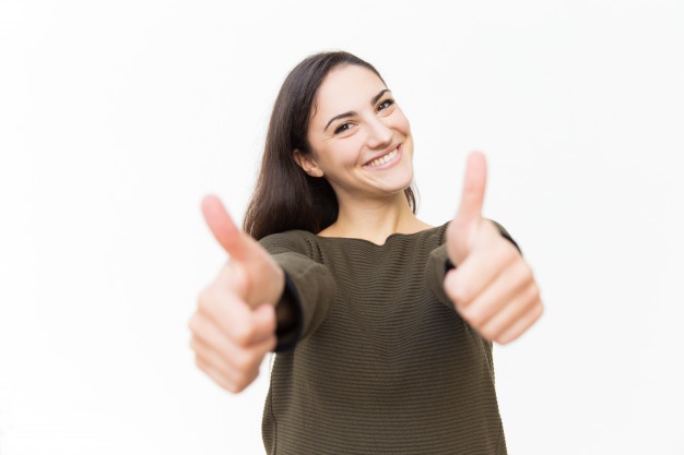 mujer con actitud positiva